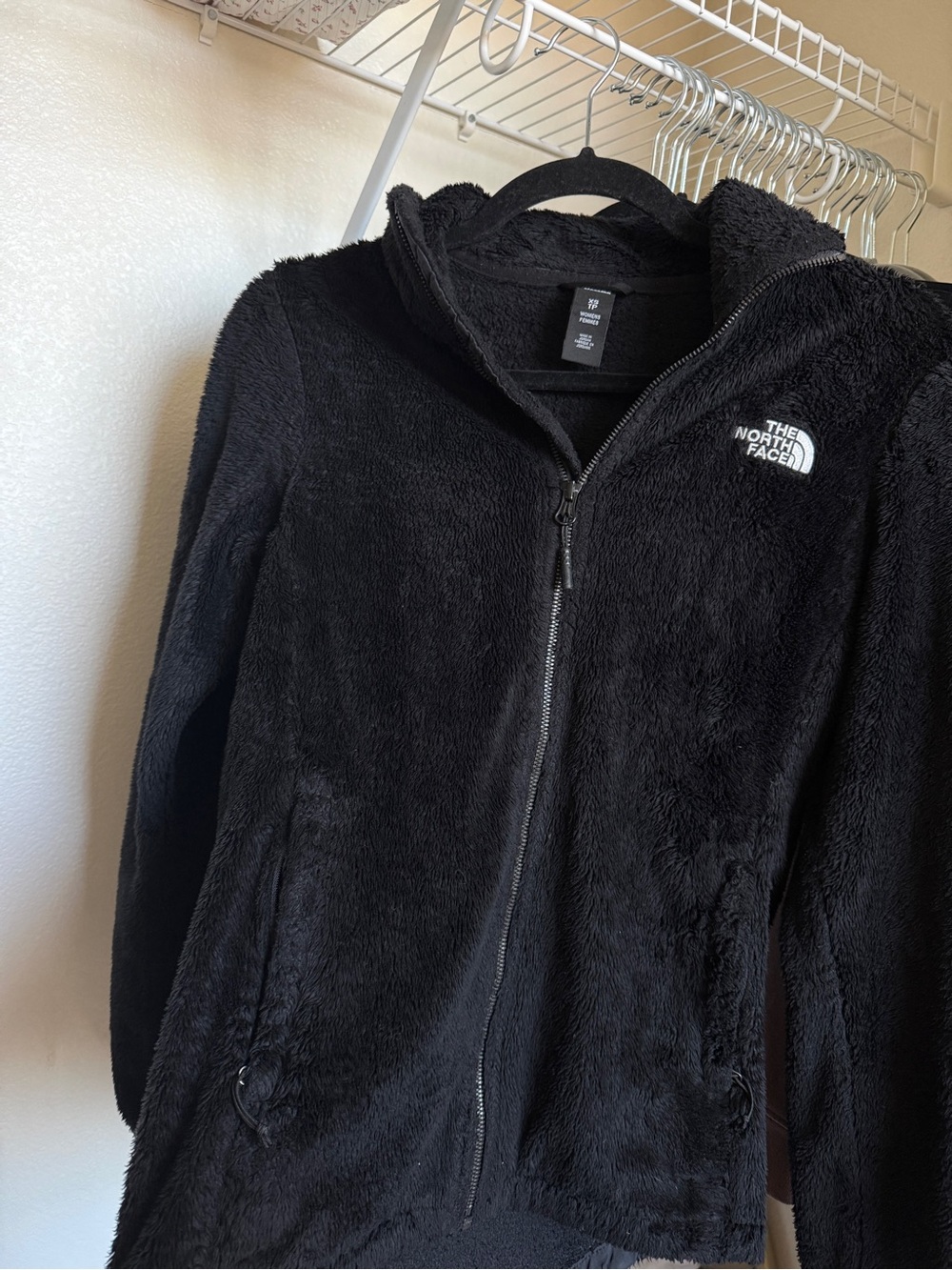 The North Face Black Teddy Fleece Zip Hooded Jacket